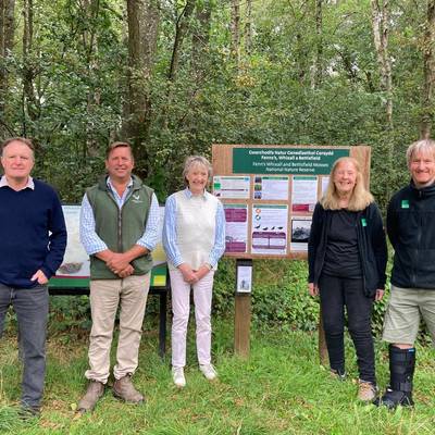 From left Nick Thomas Ed Barnston Sue Steer Dr Joan Daniels and Pete Bowyer
