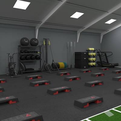 Inside the gym