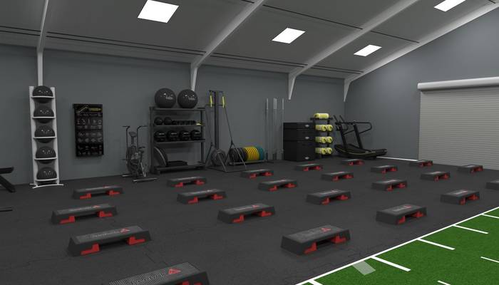 Inside the gym