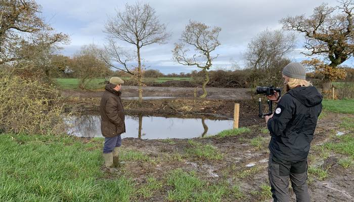 Filming on Barnston Estate