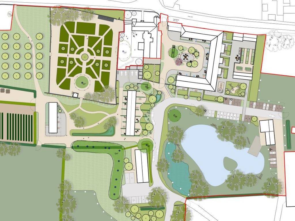 Churton Hall Masterplan without Labels